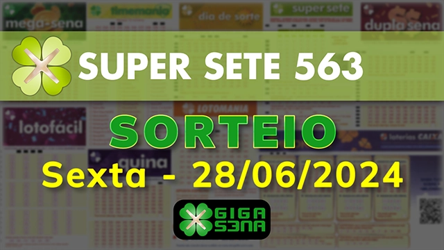 Sorteio da Super Sete 563