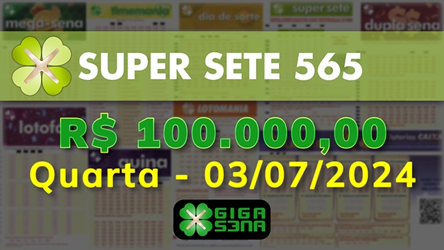 Sorteio da Super Sete 565