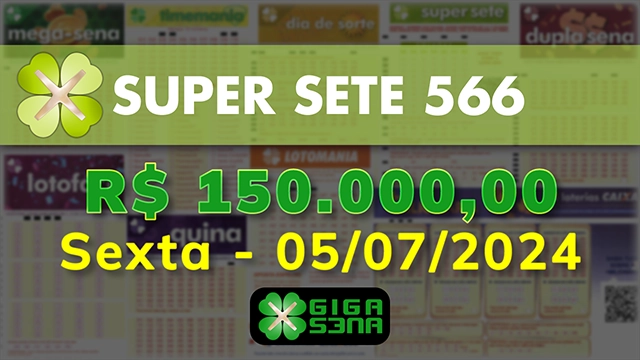 Sorteio da Super Sete 566