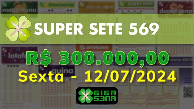 Sorteio da Super Sete 569