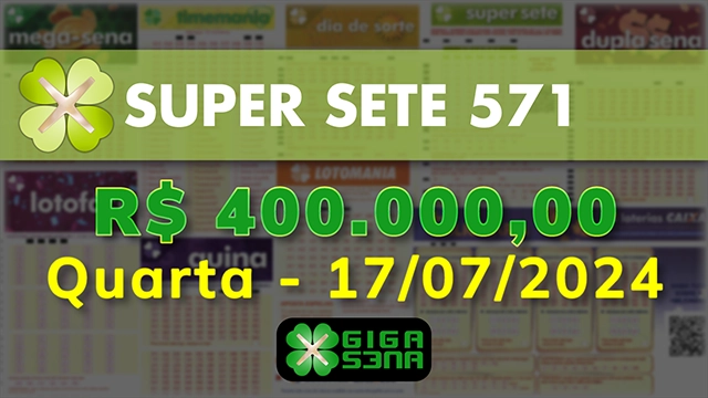 Sorteio da Super Sete 571