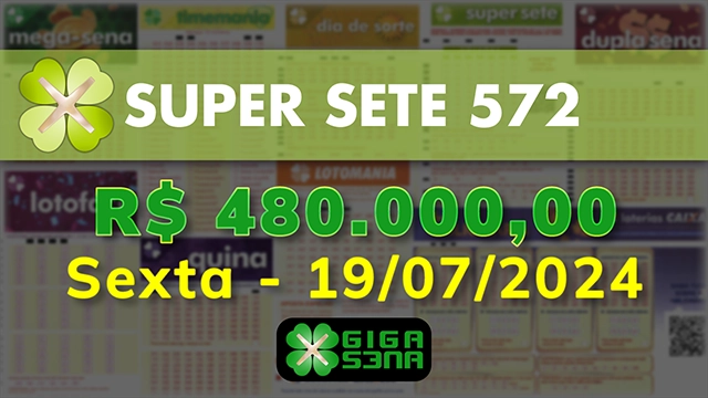 Sorteio da Super Sete 572