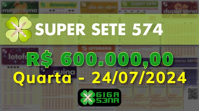 Sorteio da Super Sete 574