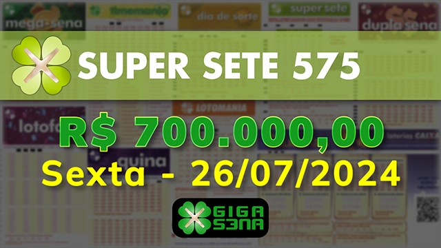 Sorteio da Super Sete 575