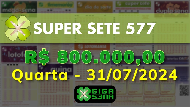 Sorteio da Super Sete 577