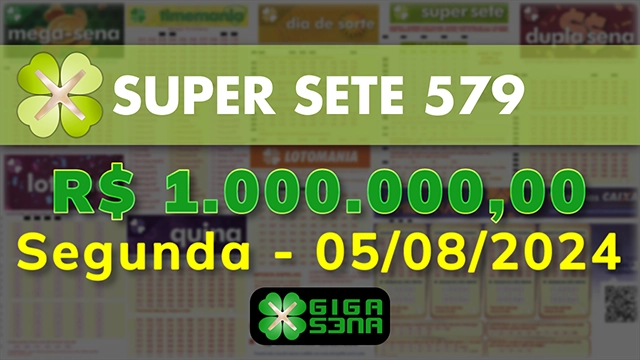 Sorteio da Super Sete 579