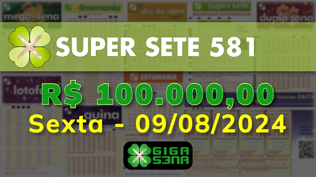 Sorteio da Super Sete 581