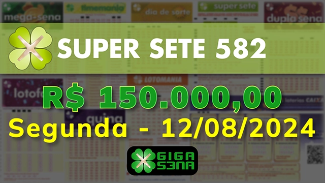 Sorteio da Super Sete 582