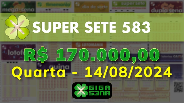 Sorteio da Super Sete 583