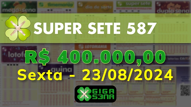 Sorteio da Super Sete 587