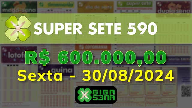 Sorteio da Super Sete 590