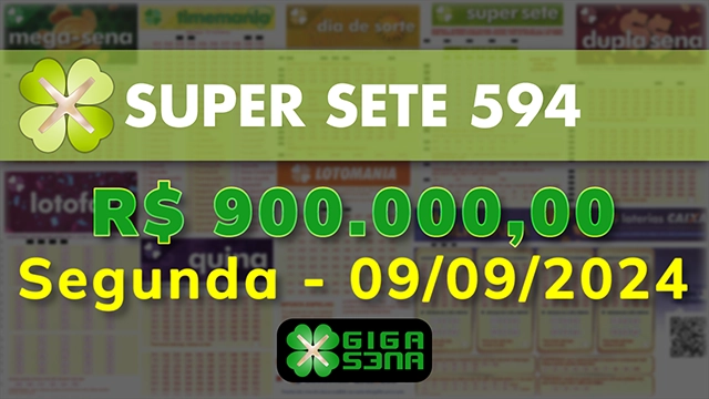 Sorteio da Super Sete 594