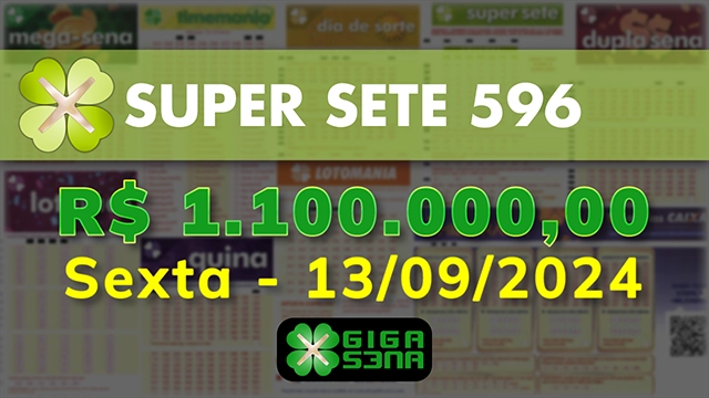 Sorteio da Super Sete 596