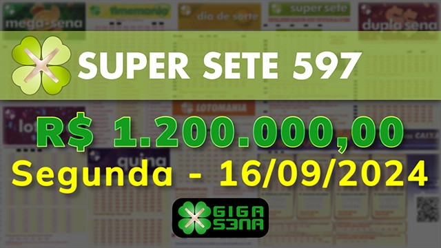 Sorteio da Super Sete 597