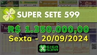 Sorteio da Super Sete 599