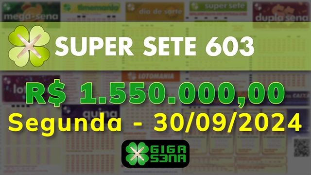 Sorteio da Super Sete 603