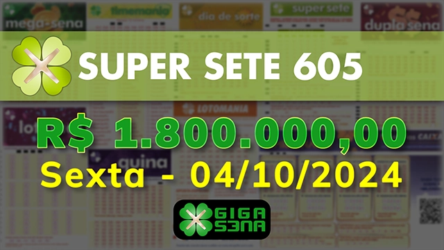 Sorteio da Super Sete 605