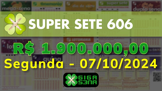 Sorteio da Super Sete 606