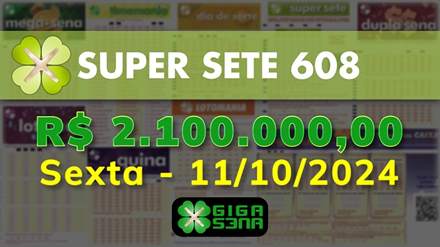 Sorteio da Super Sete 608