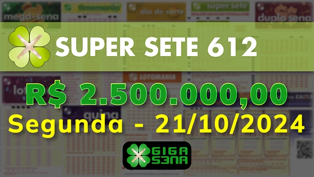 Sorteio da Super Sete 612