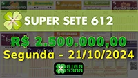 Sorteio da Super Sete 612