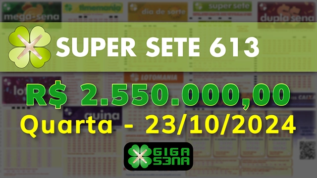 Sorteio da Super Sete 613