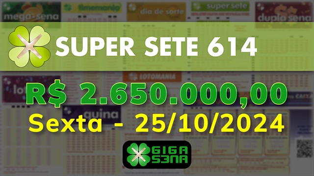 Sorteio da Super Sete 614