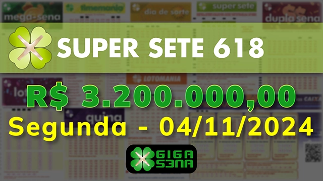 Sorteio da Super Sete 618