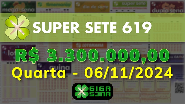 Sorteio da Super Sete 619