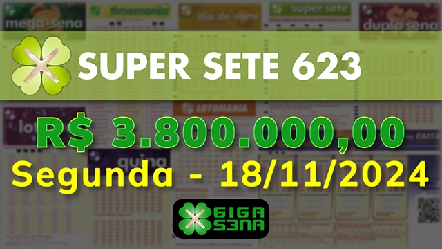 Sorteio da Super Sete 623