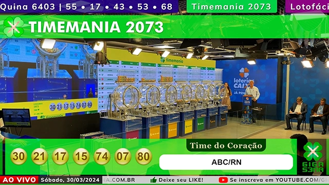 Resultado da Timemania 2073