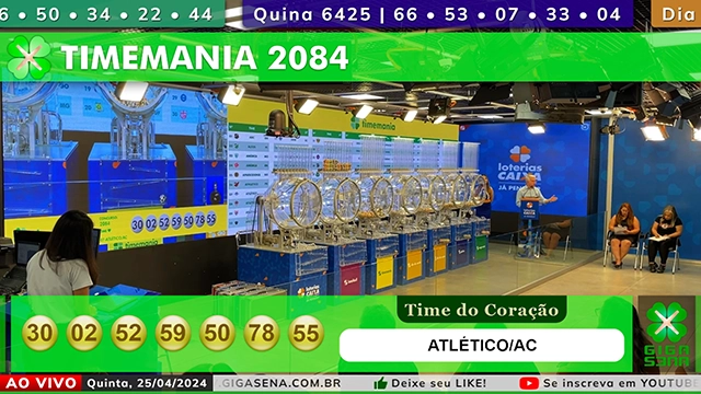 Resultado da Timemania 2084