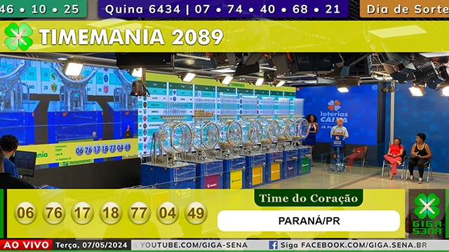 Resultado da Timemania 2089