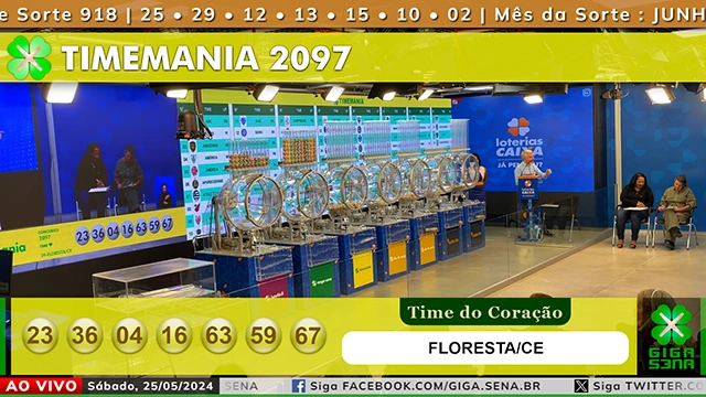 Resultado da Timemania 2097