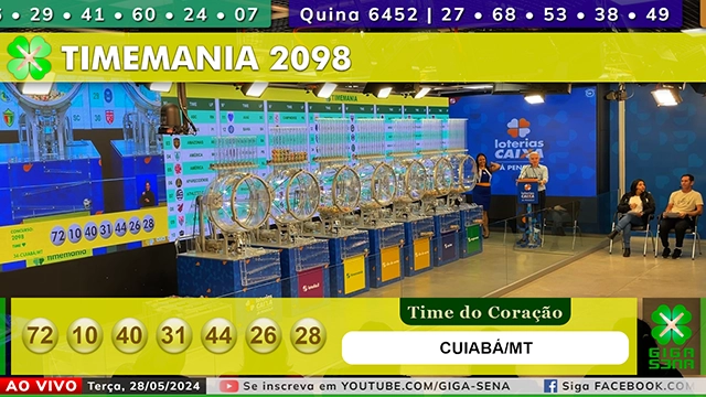 Resultado da Timemania 2098