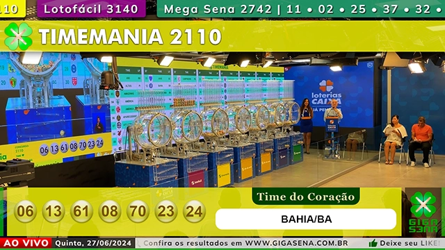 Resultado da Timemania 2110