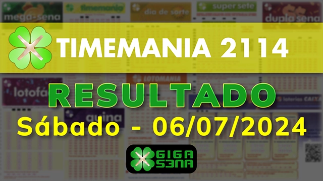 Resultado da Timemania 2114