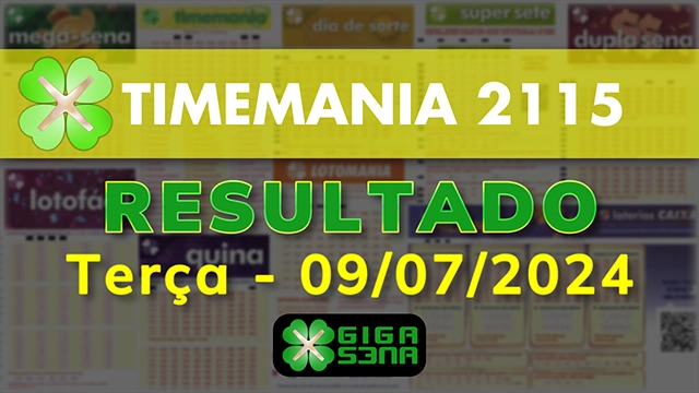 Resultado da Timemania 2115