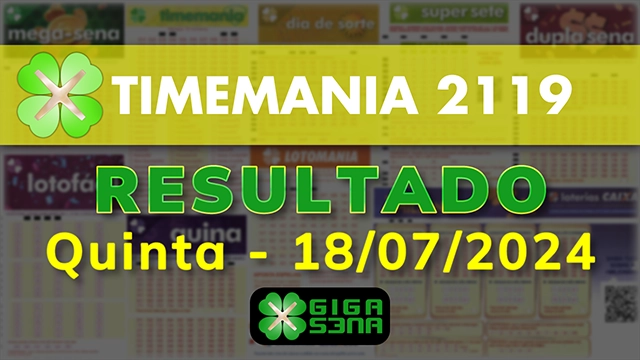 Resultado da Timemania 2119