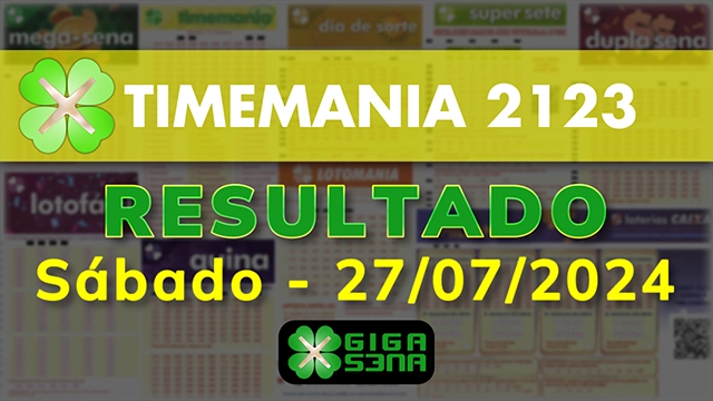 Resultado da Timemania 2123