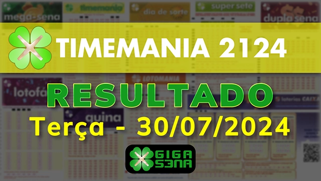 Resultado da Timemania 2124