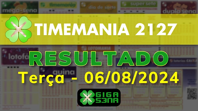 Resultado da Timemania 2127