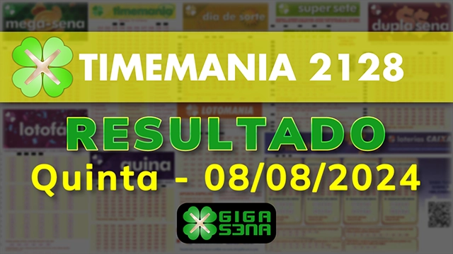 Resultado da Timemania 2128