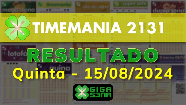 Resultado da Timemania 2131