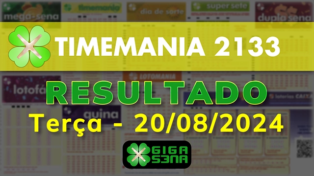 Resultado da Timemania 2133