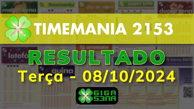 Resultado da Timemania 2153