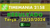 Resultado da Timemania 2158