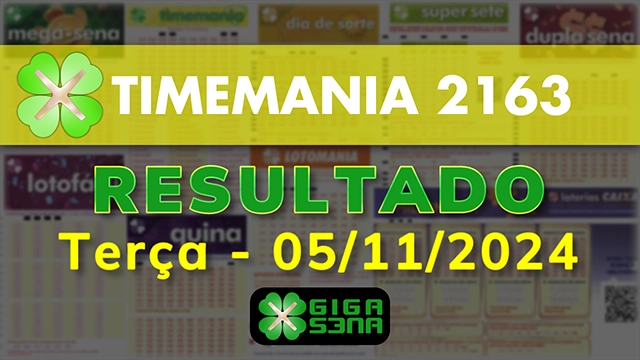 Resultado da Timemania 2163