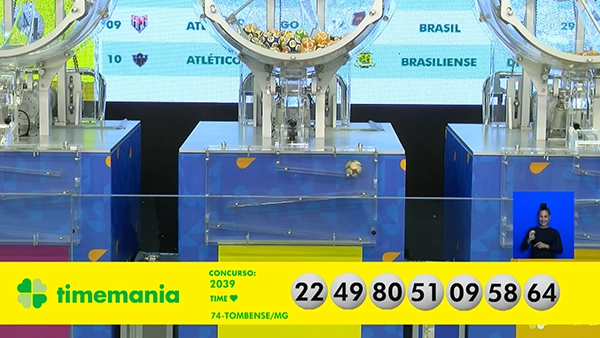 Sorteio da Timemania 2039 - Foto: Reprodução / Caixa