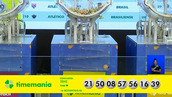 Sorteio da Timemania 2042 - Foto: Reprodução / Caixa